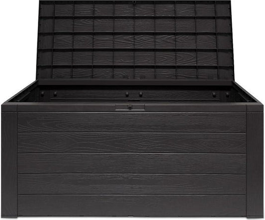 Boîte de rangement éxtérieur - Deubois - anthracite - Extérieur - Convient pour la terrasse, le balcon et le jardin -120 x 46 x 57cm - Gris