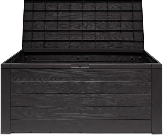 Boîte de rangement éxtérieur - Deubois - anthracite - Extérieur - Convient pour la terrasse, le balcon et le jardin -120 x 46 x 57cm - Gris