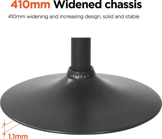 VDD Lot de 2 tabourets de bar noirs - 48x120 cm