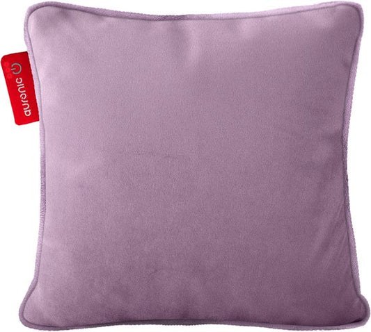 Auronic Heat Pillow - Velvet - 45x45 - Sans fil - Rechargeable - Oreiller électrique - Infrarouge - Violet