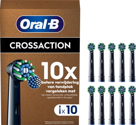 Oral B - 10x têtes de brossage - Cross Action Black