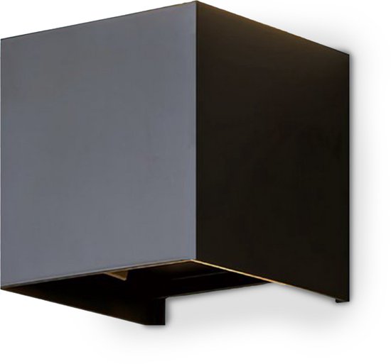 Gologi Smart Wall Lamp - Intérieur et extérieur - Eclairage vers le haut et vers le bas - Dimmable - Industriel - Lampe intelligente - Lampe d'extérieur - Etanche - Efficace sur le plan énergétique et inoxydable - RGB - Avec App - Noir