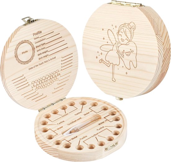 Alyze Boîte à dents - Boîte de rangement pour dents de lait - Carnet de bord
