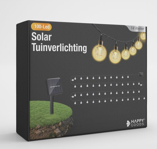 Happy Goods Solar Lampes de jardin solaires - 100 LED (2x50)