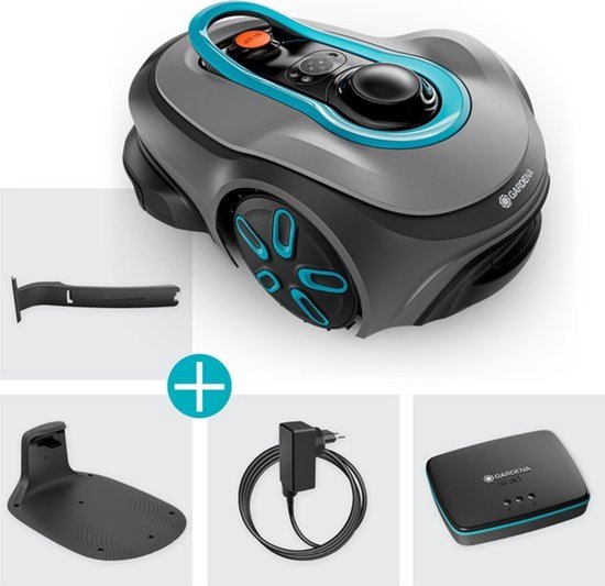 Tondeuse robot Gardena Smart Sileno Free 1000 – jusqu'à 1 000 m² – 63 x 43 x 26 cm