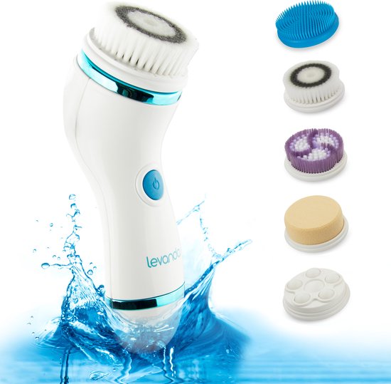 Levanda 5-in-1 Nettoyeur électrique pour le visage - Brosse pour le visage - Brosse nettoyante pour le visage - Cadeau imperméable pour femme