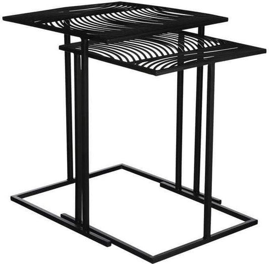 Mica Decorations - Table d'appoint Otilia - Lot de 2 - Noir