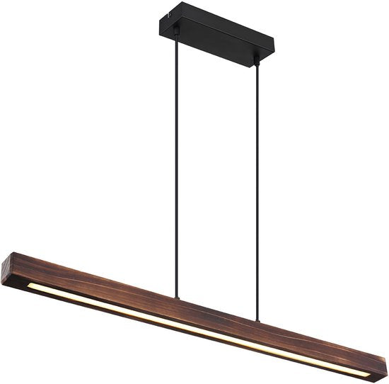 Globo TIBEON lampe suspendue - Naturel - Métal - Grande lampe de table de salle à manger - LED