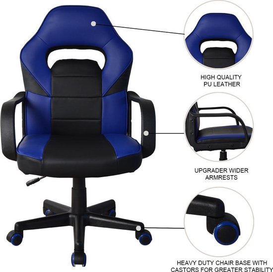 VDD Chaise de jeu Thomas junior - noir bleu