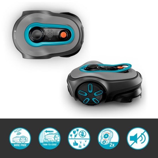 Tondeuse robot Gardena Smart Sileno Free 1000 – jusqu'à 1 000 m² – 63 x 43 x 26 cm