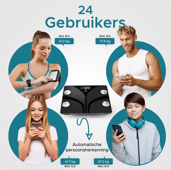 e.volve Scales Pèse-personne numérique - Noir - EV01578