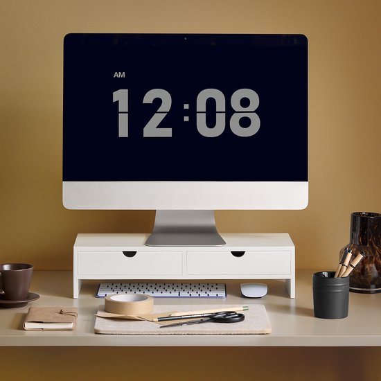 Meuble de bureau - SoBuy - Support ordinateur portable / écran - 47 x 18 x 11 cm - Blanc