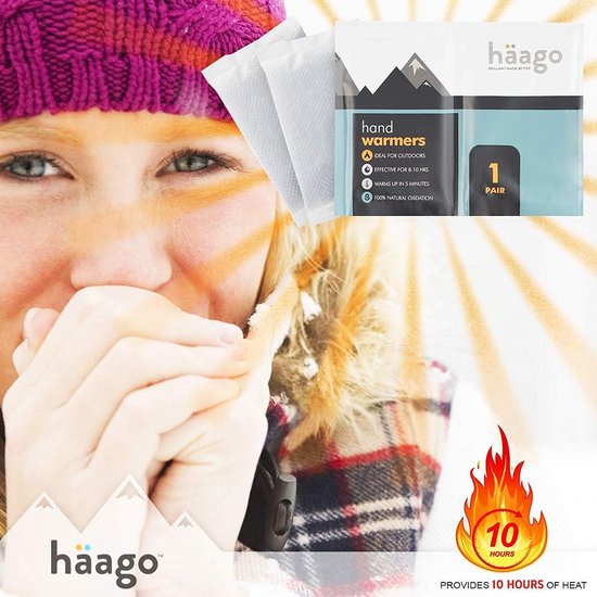 Häago Chauffe-pieds - auto-chauffant - 20 paires - jusqu'à 10 heures - universel - blanc
