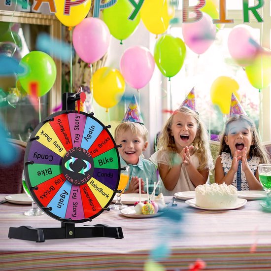 Jespro Wheel of Fortune XL Ø45cm - 14 compartiments d'écriture avec marqueur et gomme