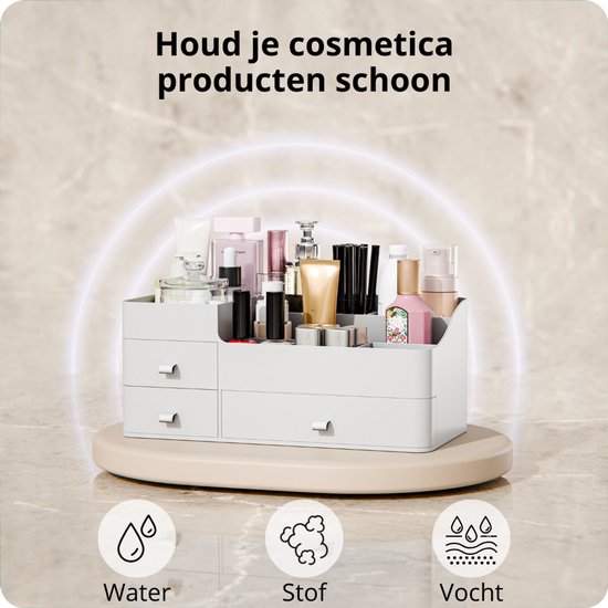 Organess Trousse de maquillage - Trousse de soins - Trousse de maquillage - Blanc
