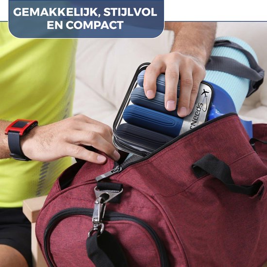 EverNeeds Bouteilles de voyage avec étui - rechargeables - Bouteilles de voyage en silicone pour bagages à main - bleu - 4 pièces