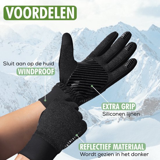 Gants d'hiver Travelhawk - XL - Anti-éclaboussures - Bicyclette et scooter - Thermique - Noir