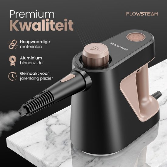 FLOWSTEAM® 9-in-1 Nettoyeur à vapeur portatif - Puissant nettoyeur à vapeur et nettoyeur de taches - 4 bars et vapeur à 110°C - Pour la salle de bain, la cuisine, le canapé et les meubles**.