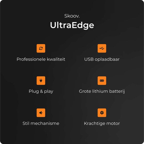 Skoov UltraEdge Trimmer - Rasoir - Pour le visage et le corps - noir