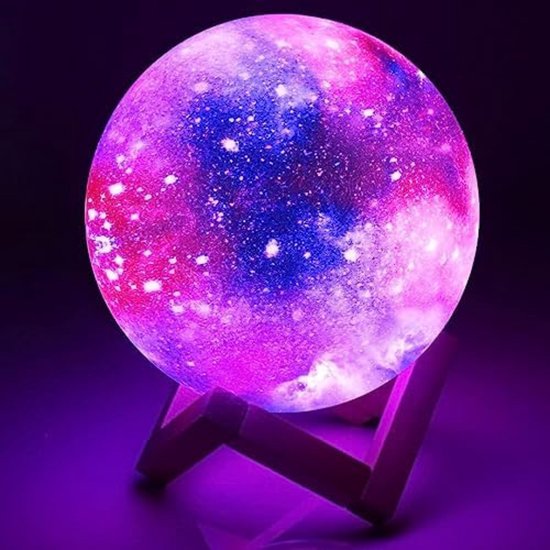 Lampe de lune - 15 CM - Violet - 18x15x15 cm