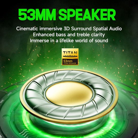 Kofire XG-ONE - Casque de jeu sans fil avec microphone - Casque supra-auriculaire - Xbox Series X|S|One - Nintendo Switch/PS4/PS5/PC - Noir vert