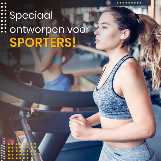 Ecouteurs sans fil Golden Sound - Ecouteurs Bluetooth - Ecouteurs pour le sport - Adaptés à tous les ordinateurs portables et smartphones - Blancs