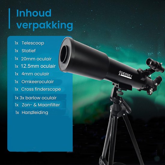 Télescope Odessey Black Hole Edition - Zoom 250x - lunette astronomique pour enfants et adultes