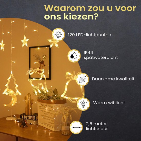 Giftmas LED Guirlande de lumières de Noël avec différentes figures - 2.5Meters