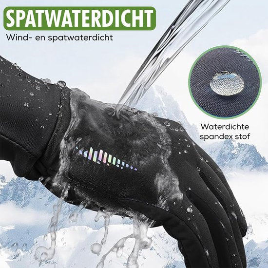 Gants d'hiver Travelhawk - XL - Anti-éclaboussures - Bicyclette et scooter - Thermique - Noir