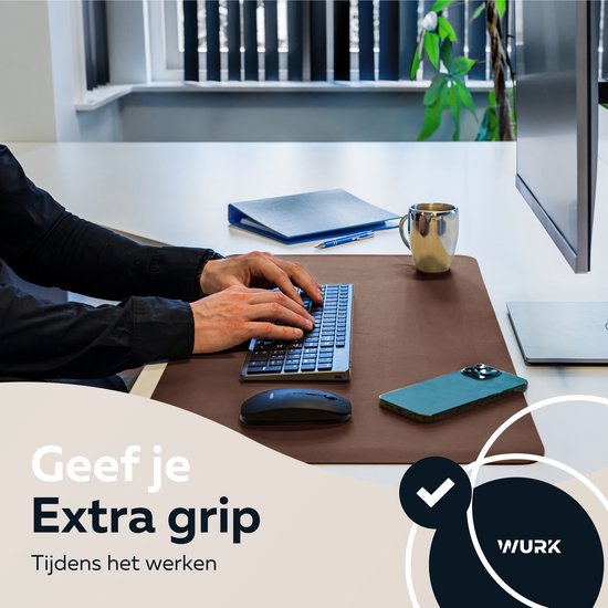 WURK Tapis de bureau professionnel Tapis de souris en similicuir XXL