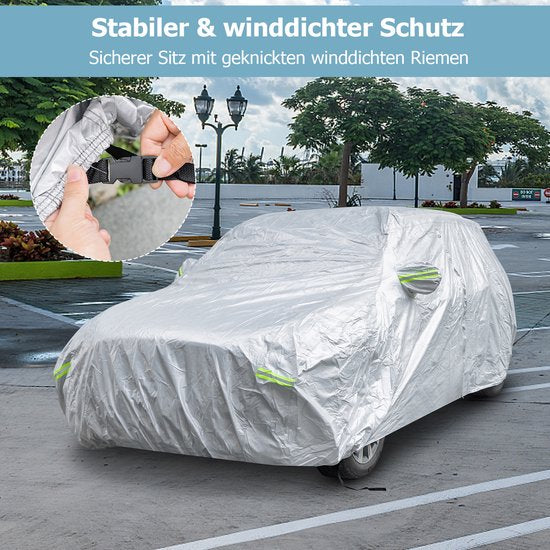 Coast Car Cover Silver - Housse de voiture 3 couches résistante aux intempéries avec fermeture éclair - 431 x 160 x 115 cm