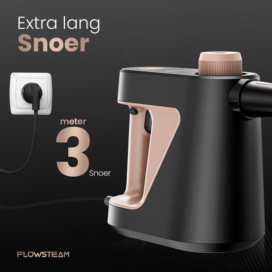 FLOWSTEAM® 9-in-1 Nettoyeur à vapeur portatif - Puissant nettoyeur à vapeur et nettoyeur de taches - 4 bars et vapeur à 110°C - Pour la salle de bain, la cuisine, le canapé et les meubles**.