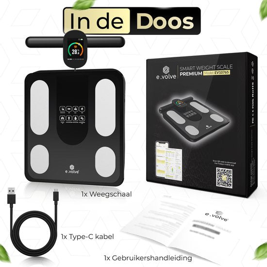 Pèse-personne - e.volve - Balance numérique - Noir