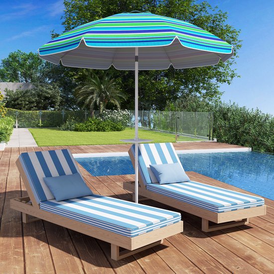 coast Parasol de plage - Inclinable & UPF 50+ - Ø250 x 250 cm - Vert