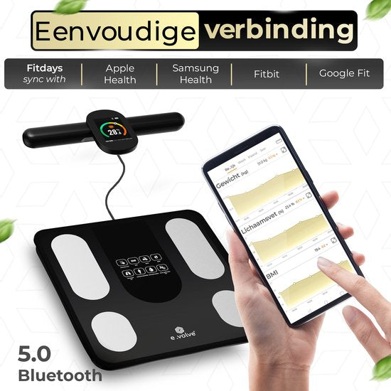 Pèse-personne - e.volve - Balance numérique - Noir