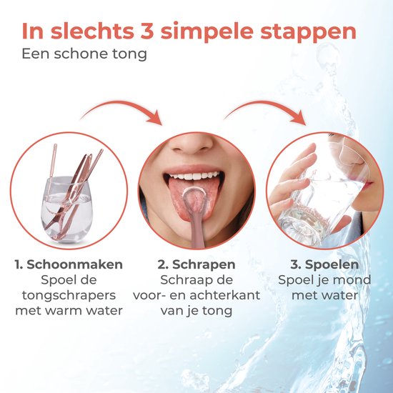 Nuvance - Gratte-langue professionnel - Set 3 en 1 - pour les soins bucco-dentaires - Nettoyeur de langue