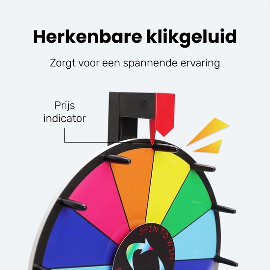 Jespro Wheel of Fortune XL Ø45cm - 14 compartiments d'écriture avec marqueur et gomme
