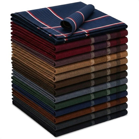Mouchoirs Luft hommes 100% coton - 14 pièces - 40x40cm - Réutilisable