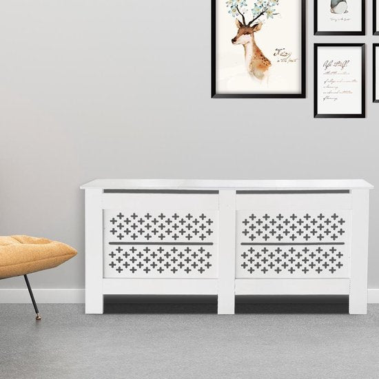 Elegant Radiator Enclosure - Boîtier de chauffage - Boîtier de radiateur blanc - 172 cm x 82 cm