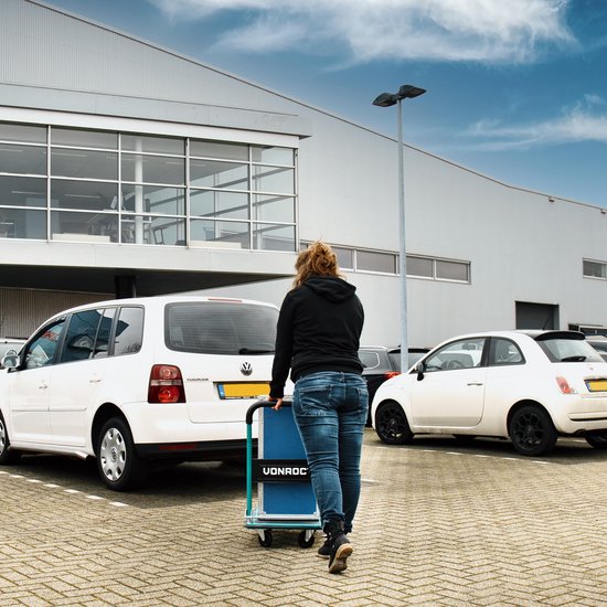 VONROC - TT502XX Chariot à plate-forme - Pliable - max 150kg - Vert - 73x47x82 cm