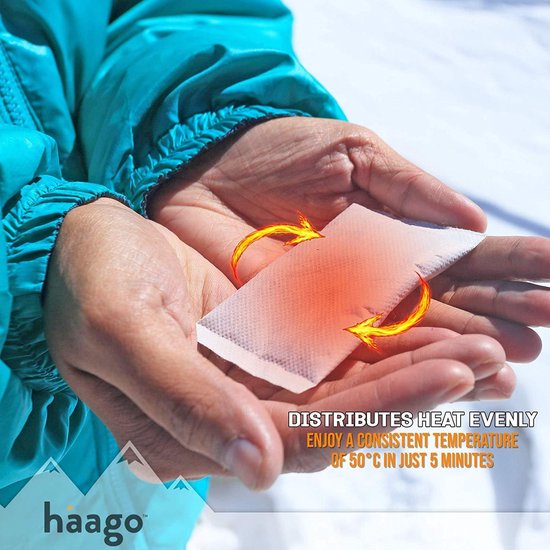 Häago Chauffe-pieds - auto-chauffant - 20 paires - jusqu'à 10 heures - universel - blanc