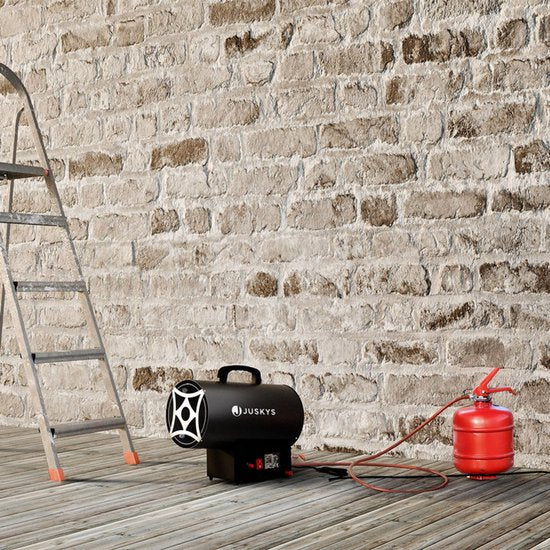 Juskys Ventilateur de cuisinière à gaz - 10kW - 19x36cm - Noir