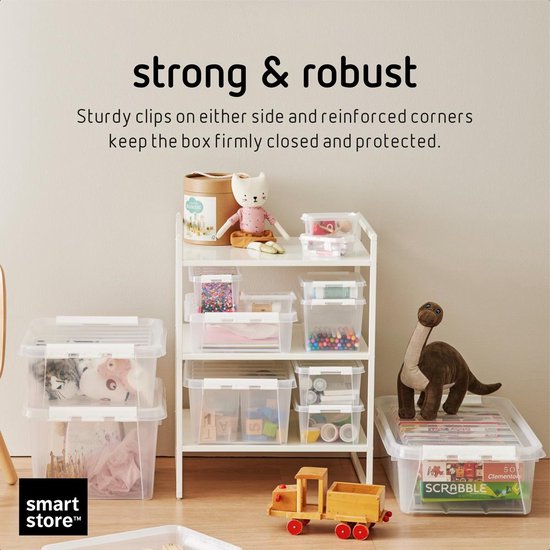 Orthex - SmartStore - Boîte de rangement avec couvercle - 8 L - Polypropylène - Transparent