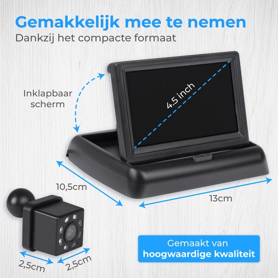 Nuvance Baby Camera - Anti-dérapant et ajustable - 4.5 Inch - Moniteur inclus