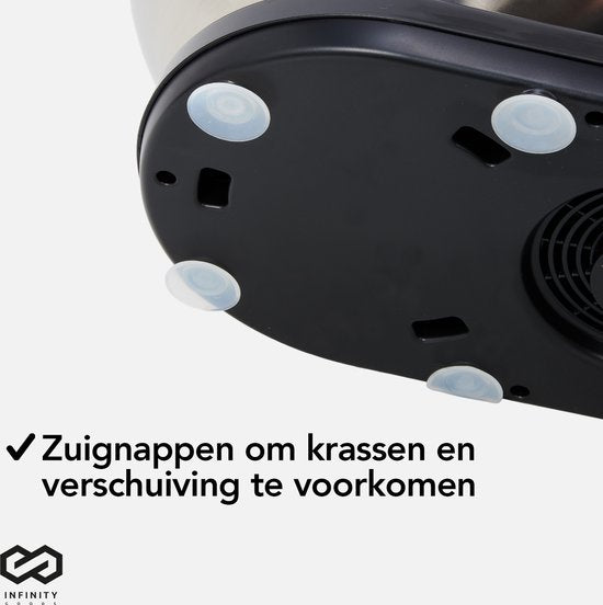 Infinity Goods Robot de cuisine - Mélangeur de cuisine - Bol de mélange en acier inoxydable de 5L - Robot de cuisine - Robot ménager - Accessoires inclus - 1000W - Noir