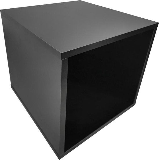 Meuble de rangement pour disques vinyles - Cube - Meuble à disques - Rack de rangement pour disques vinyles - Noir