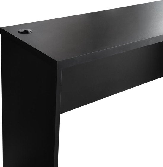 Bureau - Meuble informatique - 140 cm de large et 50 cm de profondeur - Noir