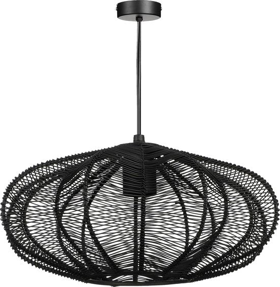 Mica Decorations Lampe pendante Kanti - H17 x Ø31 cm - Métal - Noir