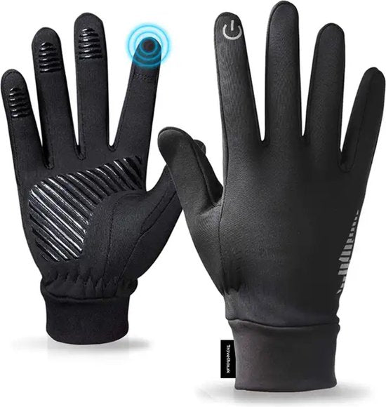 Gants d'hiver Travelhawk - XL - Anti-éclaboussures - Bicyclette et scooter - Thermique - Noir