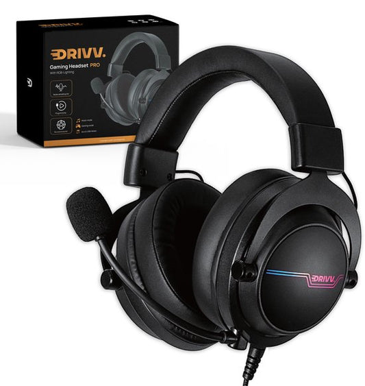 Drivv. PRO Gaming Headset with Microphone - Casque de jeu - Convient pour PS4, PS5, Xbox One, Xbox Series et PC - Casque de jeu